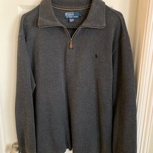 Ralph Lauren Men's Charcoal Zip-Up Sweater